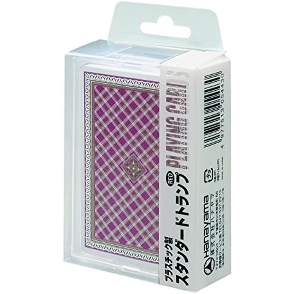 Hanayama Standard Playing Cards Red Plastic Bridge Size Age 6+