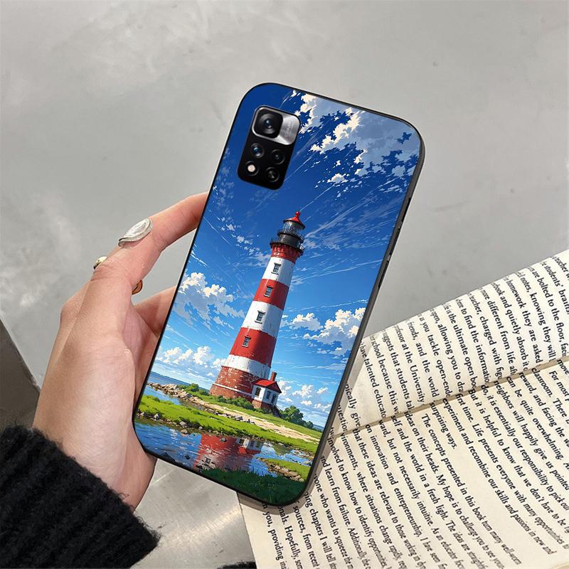 Phone Case For Xiaomi Redmi note 14 Pro 14 13 12 11 10 Pro 14S 12S 11S Redmi 14C 13C 10 Lighthouse