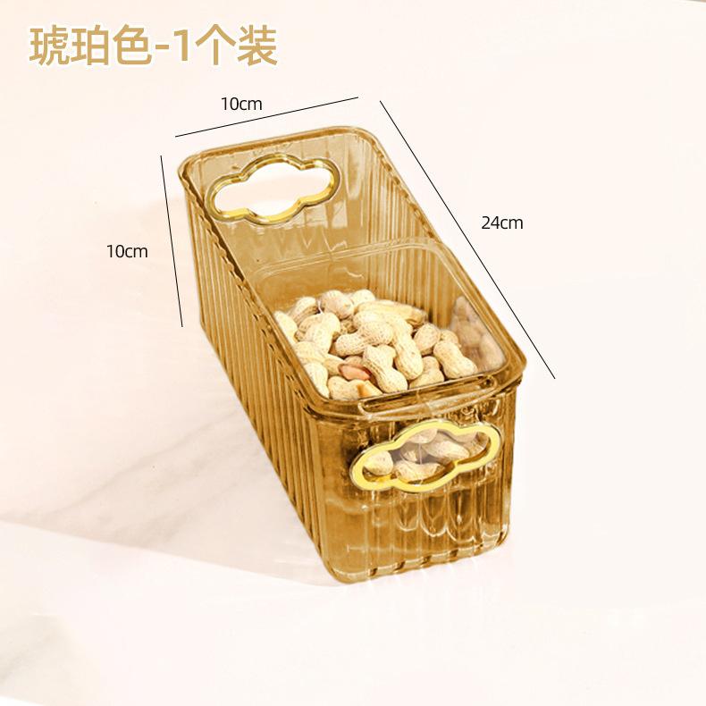 Zesílený Průhledný Úložný Box s Víkem Domácí Organizér na Stolní Desku Pult Zásobník na Svačiny Domácnost