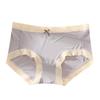 Seamless Mid-Waist Ice Silk Women's Underwear, Breathable and Cute Japanese Style Briefs