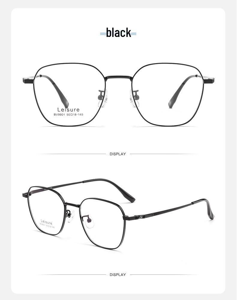 Armação de Óculos Retangular Poligonal Retrô Bestfen BW9901B de Titânio