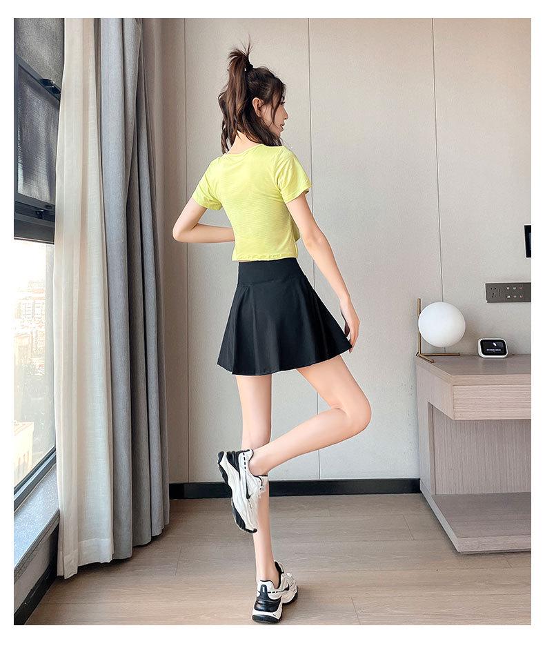 Women's Quick-Dry Badminton & Tennis Sportswear Set: Summer 2025 Short Sleeve Skirt for Fitness, Yoga, Morning Runs