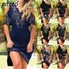 Fashion Summer Spring Short Sleeve V-Neck Casual Dresses