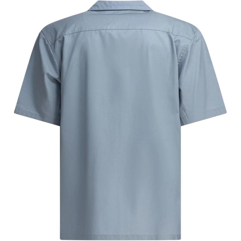 Carhartt WIP Letter Logo Single Button Short Sleeve Shirt Men shirts Light-Blue I031465-0RO-XX