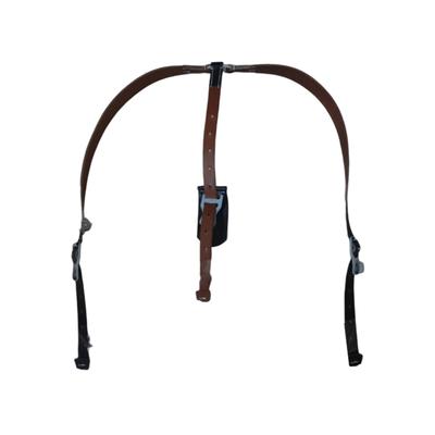 WW2 German Para Y Straps Black Leather - Reproduction 4T-NAHJ-PBAZ