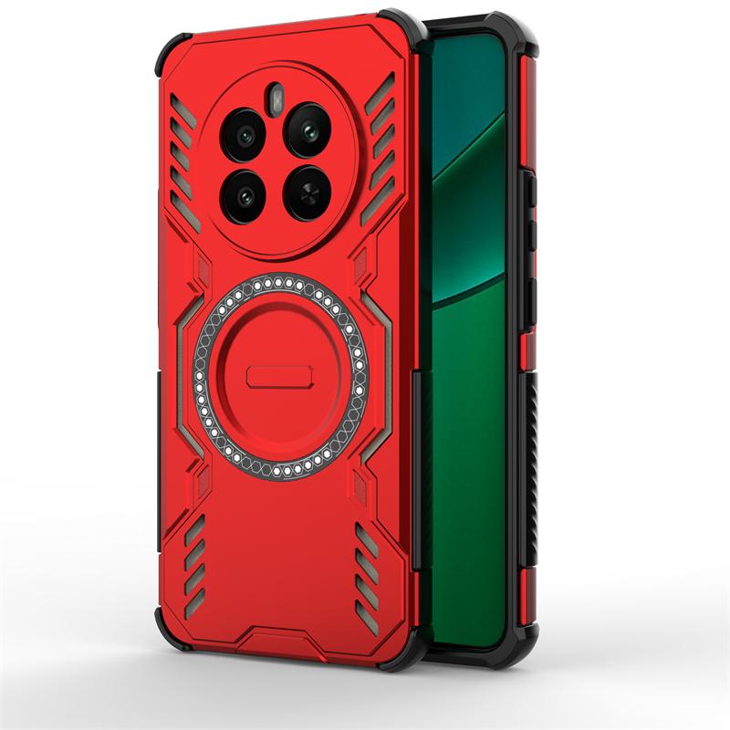 For Realme 12 Plus Case For Realme 12 Plus 5G Anti-knock Magnetic Adsorption Wireless Charge Back Cover For Realme 12 Plus Case