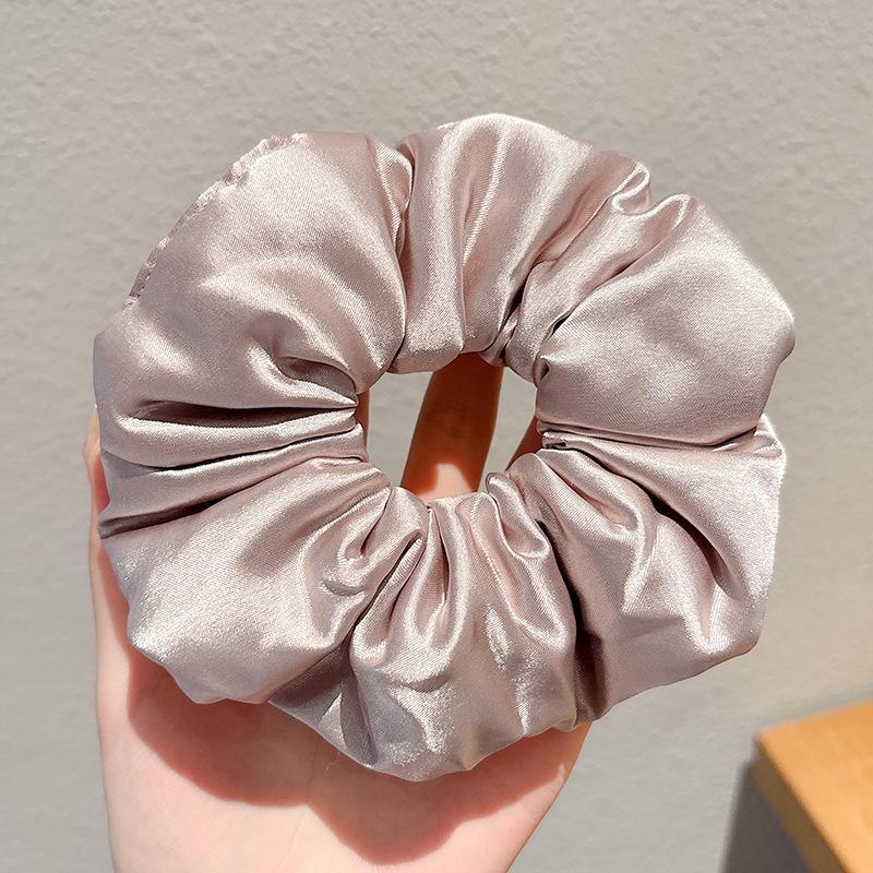Luxury Sleep Pillow & Extra-Large Satin Hair Ring - Gentle on Hair, Perfect for Buns, Elastic Band Style