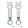 2Pcs 4?in?1 Can Opener Universal Portable Manual Drinking Beverage Bottle OpenerWhite