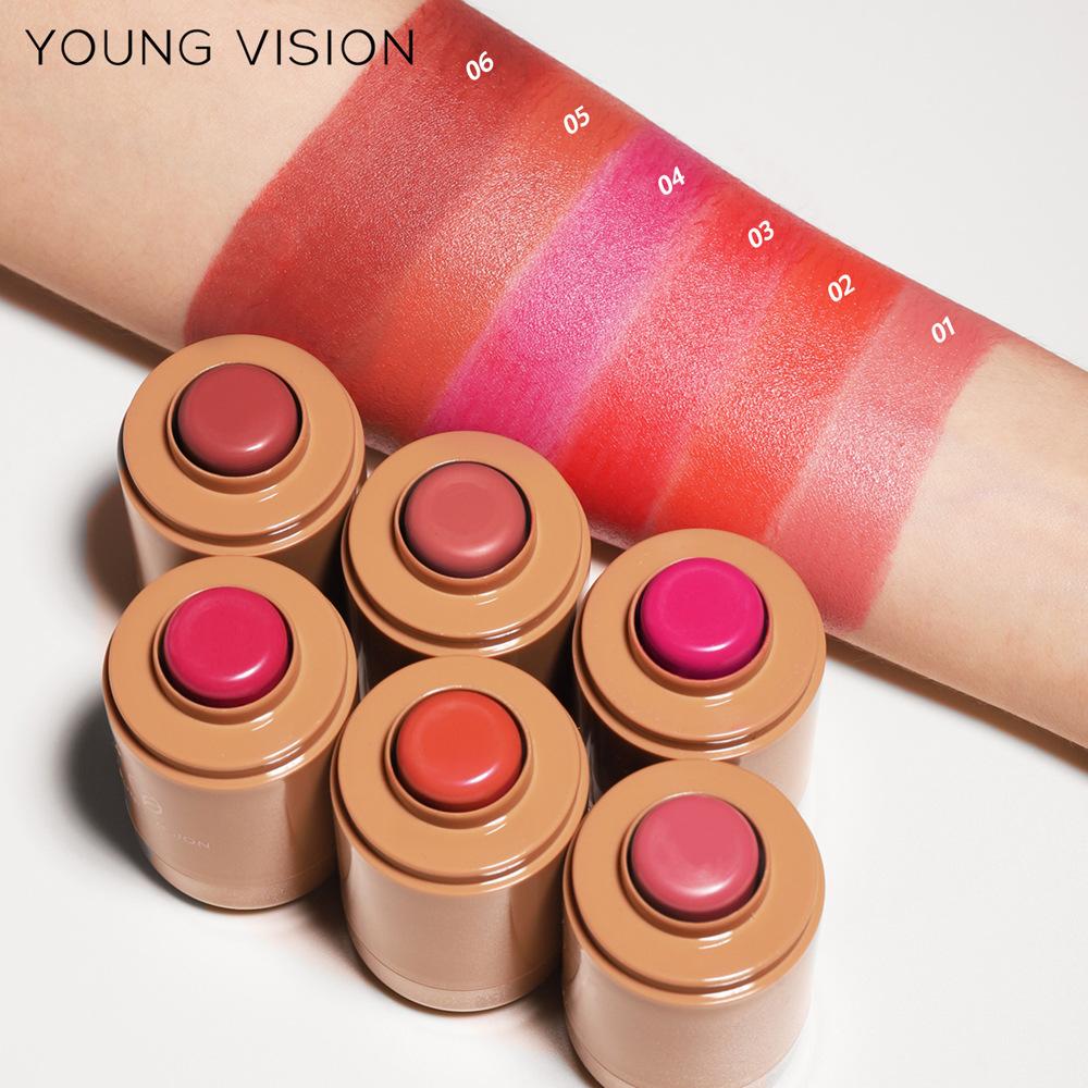 YOUNG VISION 1-teiliger Pocket Blush Stick Gas Can Blush Matte Lippen- und Wangencreme Blush