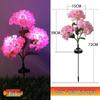Hydrangea Solar-Powered Outdoor Flower Lamp: Cross-border Waterproof Decorative Light for Lawn and Courtyard.