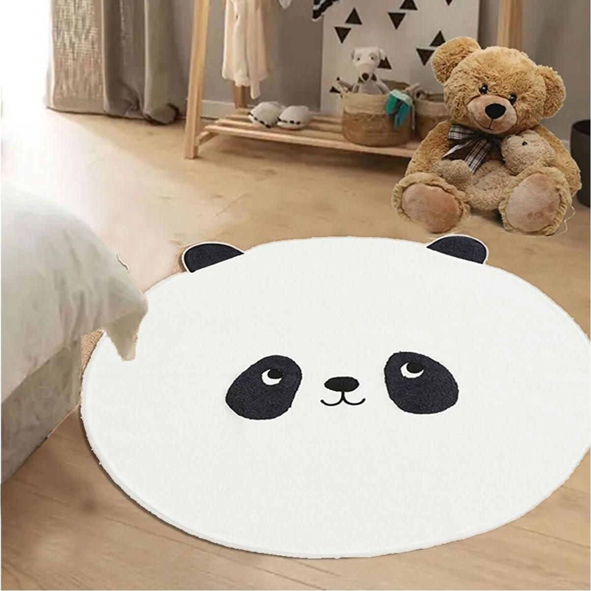 

Цифровой нескользящий моющийся круглый детский коврик с рисунком панды, ковер для детской комнаты, детский игровой коврик 80x80 Cm