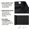 Balcony Privacy Screen, Outdoor Sunshade Fabric, Garden Fence Cover, Apartment Railing Protector with Rope Tie-Downs - Black