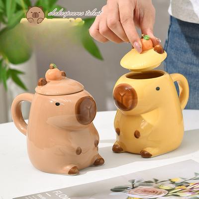 Tasse à eau Capybara Mignon Tasse Capybara Fille Enfants Dessin animé Mignon Tasse Créative Drôle Tasse en Céramique