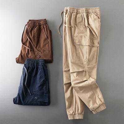 Pantalones Casuales de Montaña High Street Retro Etiqueta Cortada de Pedido Final de Comercio Exterior