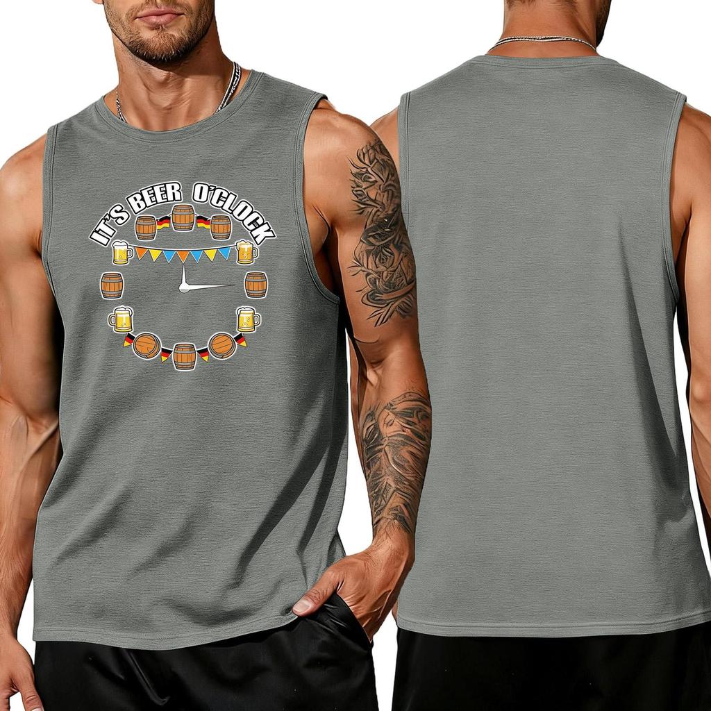 Men's Casual Sleeveless Tank Top Loose Fit Summer Daily Wear Muscle Shirt Printed Graphic Design Lightweight Comfortable