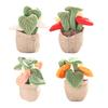Mini Plant Doll Pendant Key Chain Small Potted Anthurium Plush Hanging Charm for Keys Backpacks
