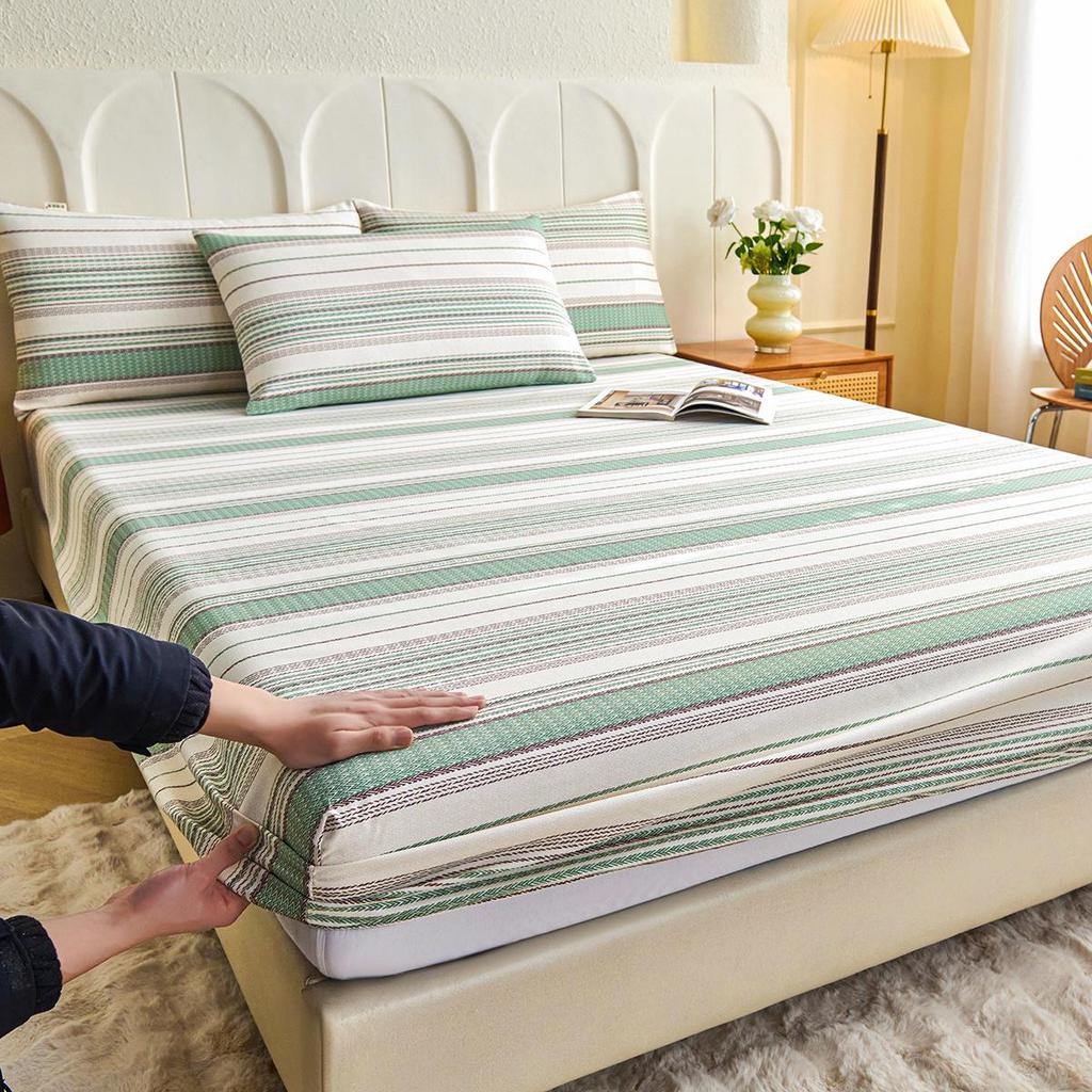Cooling Summer Fitted Sheet: Thickened, Non-slip, Skin-friendly, Fully Enclosed, Washable Mat