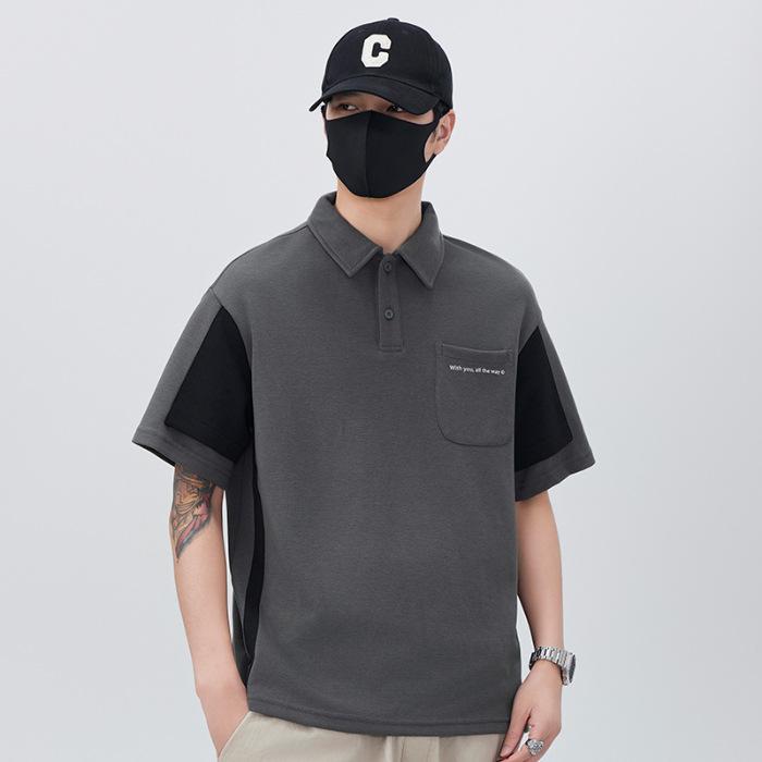 

New Summer T-shirt Loose Trendy Breathable Lapel Short-sleeved POLO Shirt T-shirt 4XL