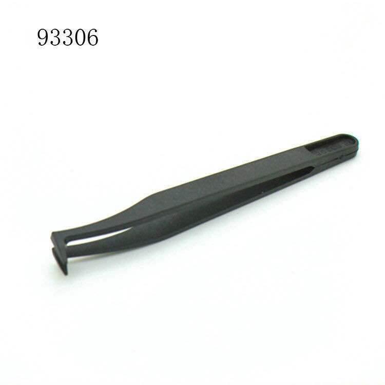 Anti-static Carbon Fiber Plastic Tweezers: Round & Wide Tip Clamps, Eco-friendly Insulation for Disassembly and Repair