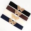 Butterfly Buckle Stretch Belt Women Fashion Wide Hollow Shiny Waist Belts Female Jeans Dress Waistband Elastic Waist Band