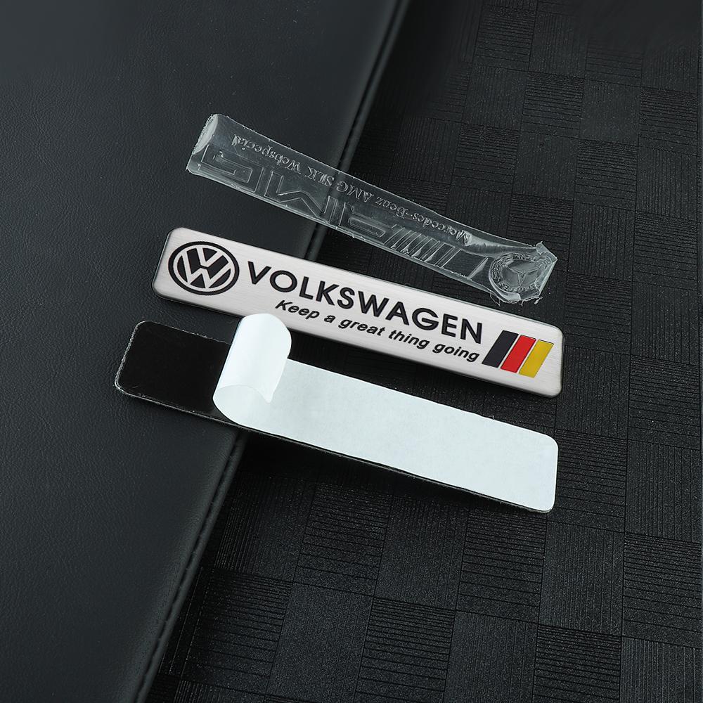 SVLHP1 1pc 3D Aluminum Letter Emblem Car Side Fender trunk Body Decoration Stickers For VW Racing Golf 7 8 GTI Tiguan Auto Accessories