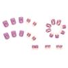 Artificial Nails Cute Smile Funny Nail Pieces Wearable Nail Stickers 24 Pieces