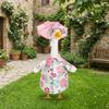 Decoratieve Veranda Gans Outfit Rozenpatroon Gans Beeld Kostuum Eend Cosplay Kostuum Buiten Tuin
