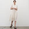 MITTE Pin-Tuck Flare Dress_Cream