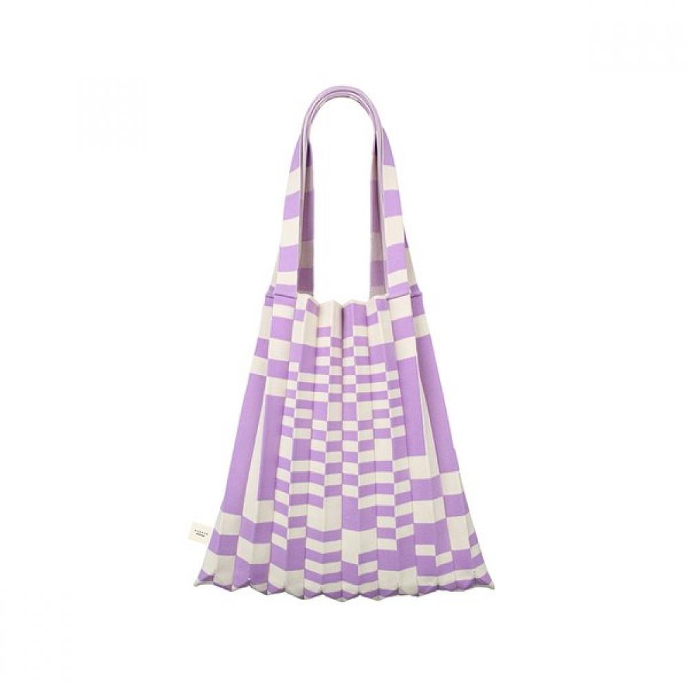 

Pleatsmama Shoulder Bag Purple Grid Single option