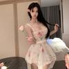 Sexy Lingerie Sexy Pure Desire Floral Suspender Flirting Hot Bed Passion No Uniform Temptation