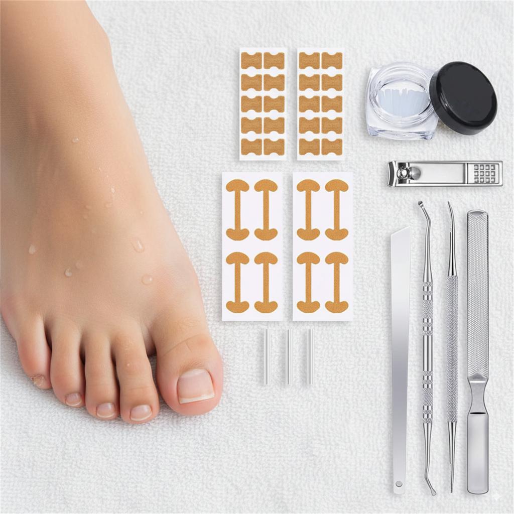 Professional Toe Nail Correction Kit For Women And Men With Breathable Toe Strips Painless Nail Files Foot Care Tools 16pcs set