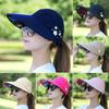 Women Ladies Anti-UV Wide Brim Foldable Visor Caps Sun Hat Casual Hats Beach Cap