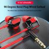 Wired Earbud Stereo Surround High Clarity Calls Playing Games Listening To Music Bass 90 Degree Bend Plug Wired Headset Men Accessories