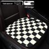 Plaid Heated Car Seat Cushion for All Seasons - Single Seat Interior Accessory.