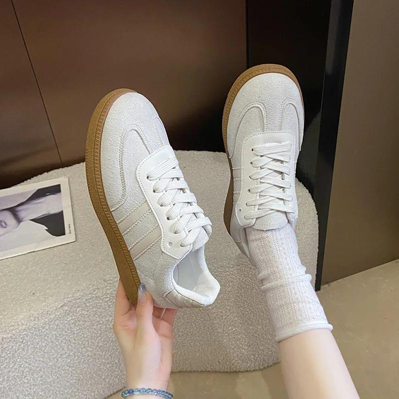 Fashion Women's Casual Shoes Lace Sobriety New Fashion Lightweight Casual Outdoor Walking Shoes Sneakers Anti-slip Flat Women's Shoes