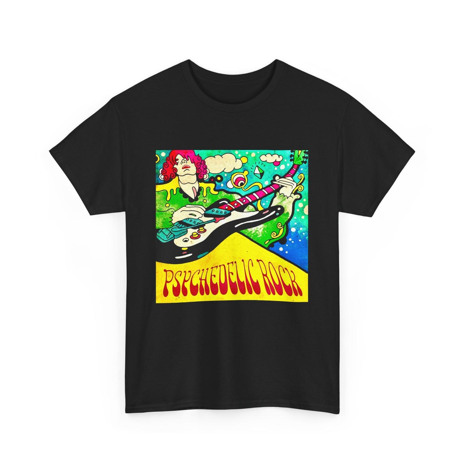 Psychedelic Music T-shirt Garage Rock Tee Vintage Guitar Music Shirt XXL