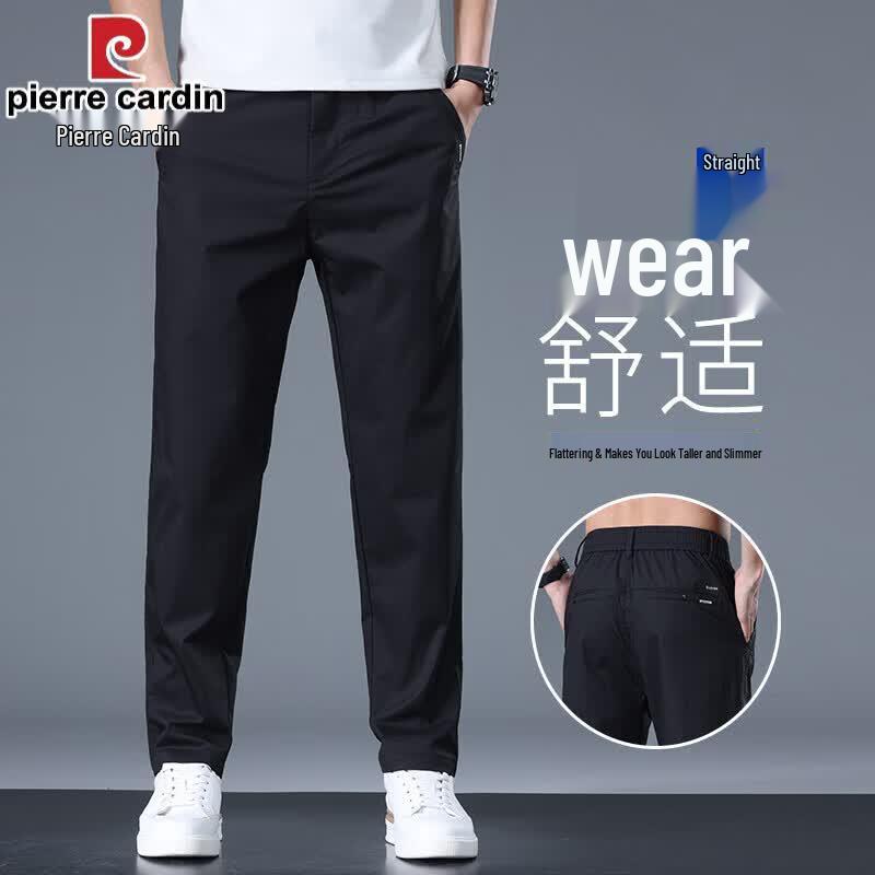 Pierre Cardin Men s Ice Silk Straight Fit Casual Pants 31 чёрный