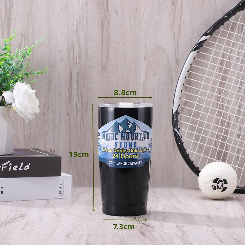 Double Wall Vacuum with Lid Thermos Bottle 304 Stainless Steel Water Bottle Tea Coffee Cup Tumbler Travel Mug Car Use Water Cup