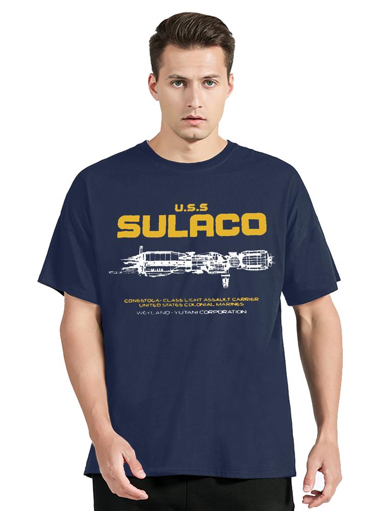 SciFi Film US Colonial Marine Corps USS SULACO Spaceship Cotton Tops Tees Fashion Fitness Tshirt Oversized Tshirt Men Clothing S