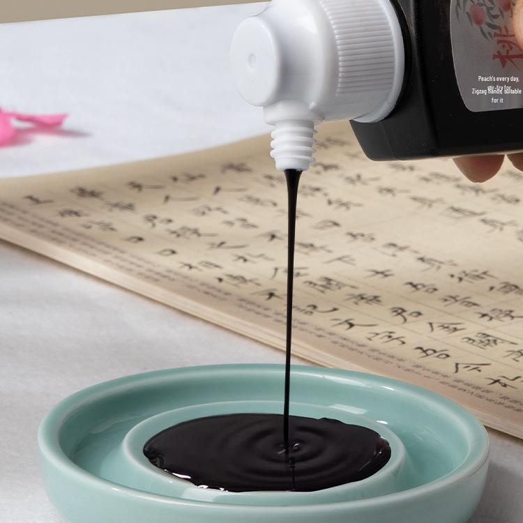 Super dicke Tinte mit Pfirsichblütenduft für Kalligraphie: Chinesische Malerei, Kleine Regelschrift, Schlanker Goldstil, Leim für Anfänger