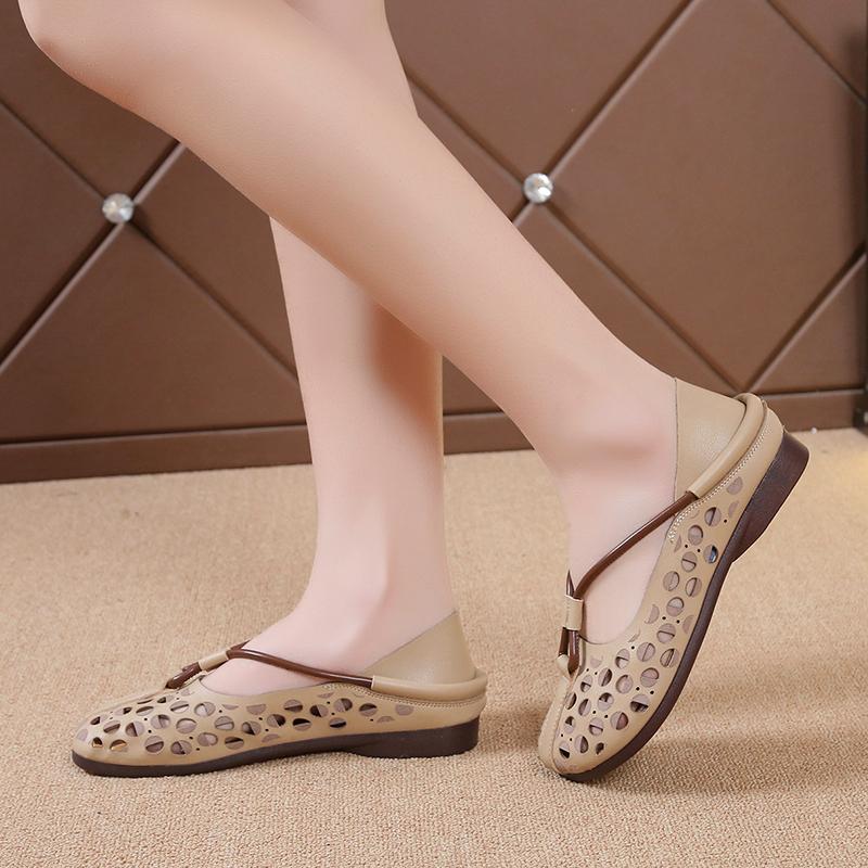Fashion Designer Elegant Women's Flat Hollow Ballet Shoes 2024 Summer Flat Retro Women's Slip-On Loafers Cut Moccasin Shoes Zapatos