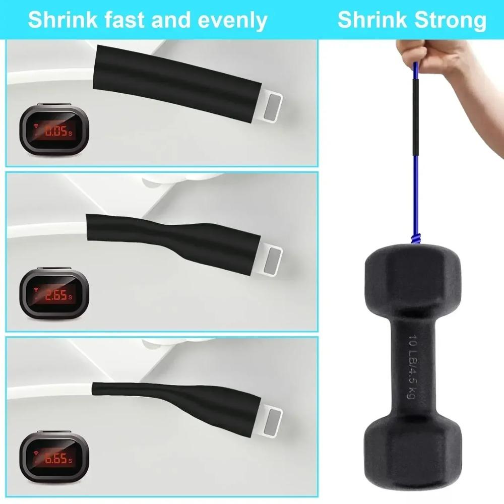 Black Heat Shrink Tube Thermoresistant Tubing Shrink Wire Electrical Insulation Connection Protection Wire Cable Sleeve Kit