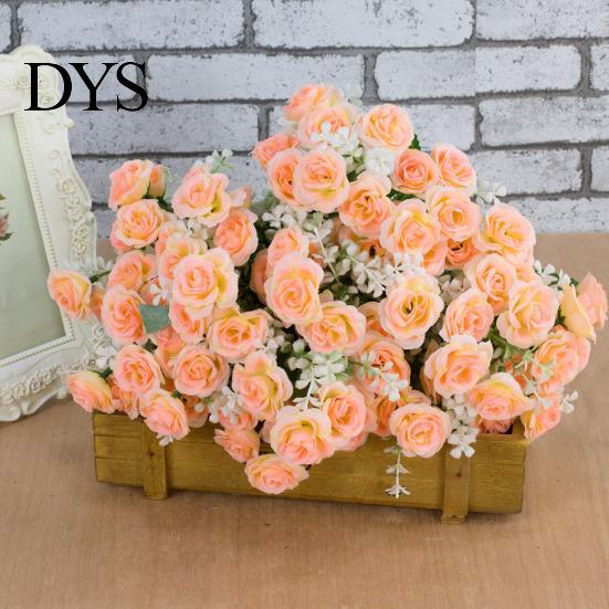 Ornamental 1 Bouquet Simulation Rose No Watering Vivid Bright Color Artificial Flowers Home Beautification