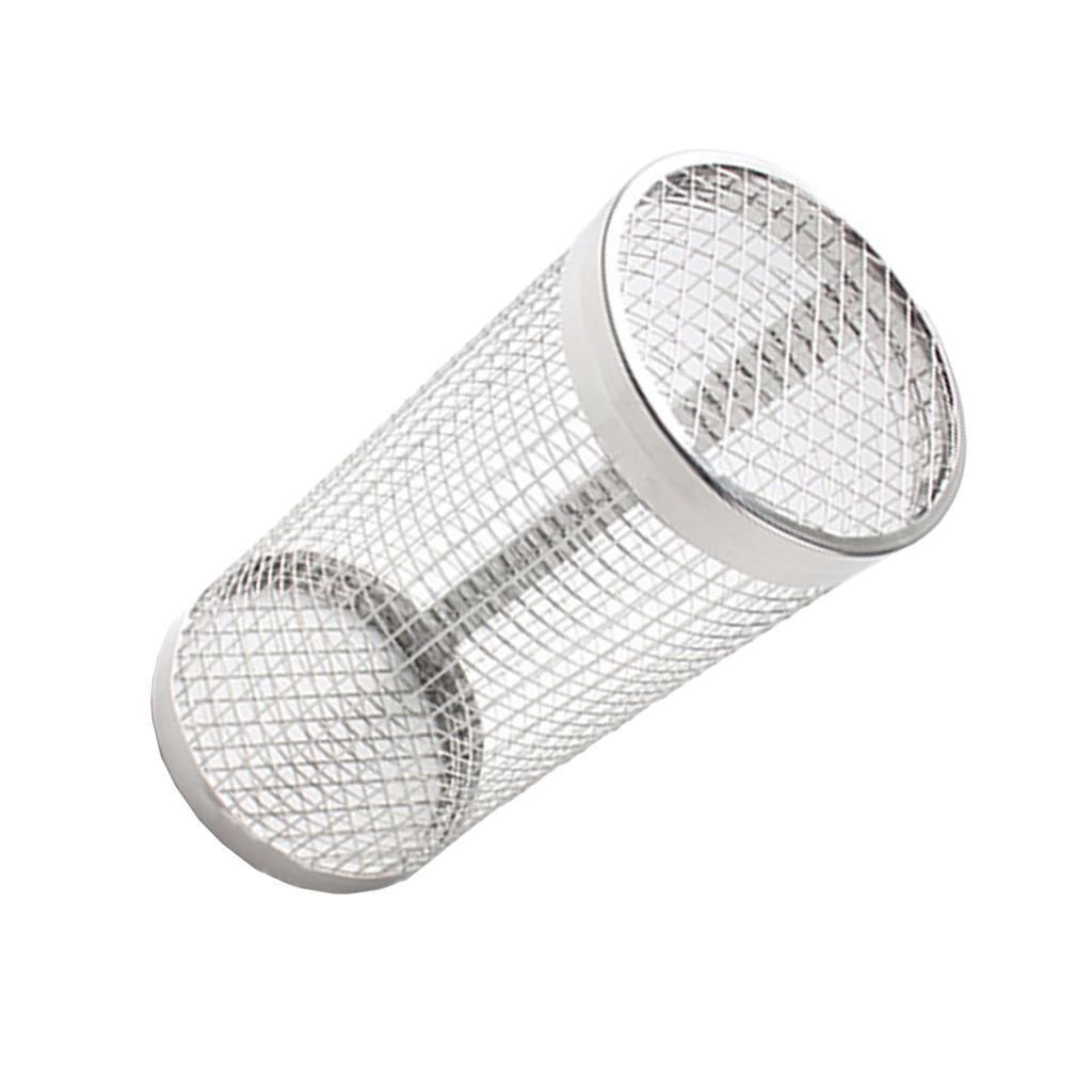 Rolling Grilling Basket Round Stainless Steel Grill Basket for Outdoor Grilling Fish Shrimp Meat Vegetables Fries Small 20x9.4cm