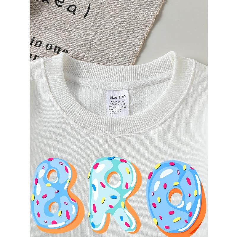 Kids Sweatshirt,Crew Neck Sweatshirt , Featuring a Stylish Autumn And Winter Design,Fashion Pattern Tops