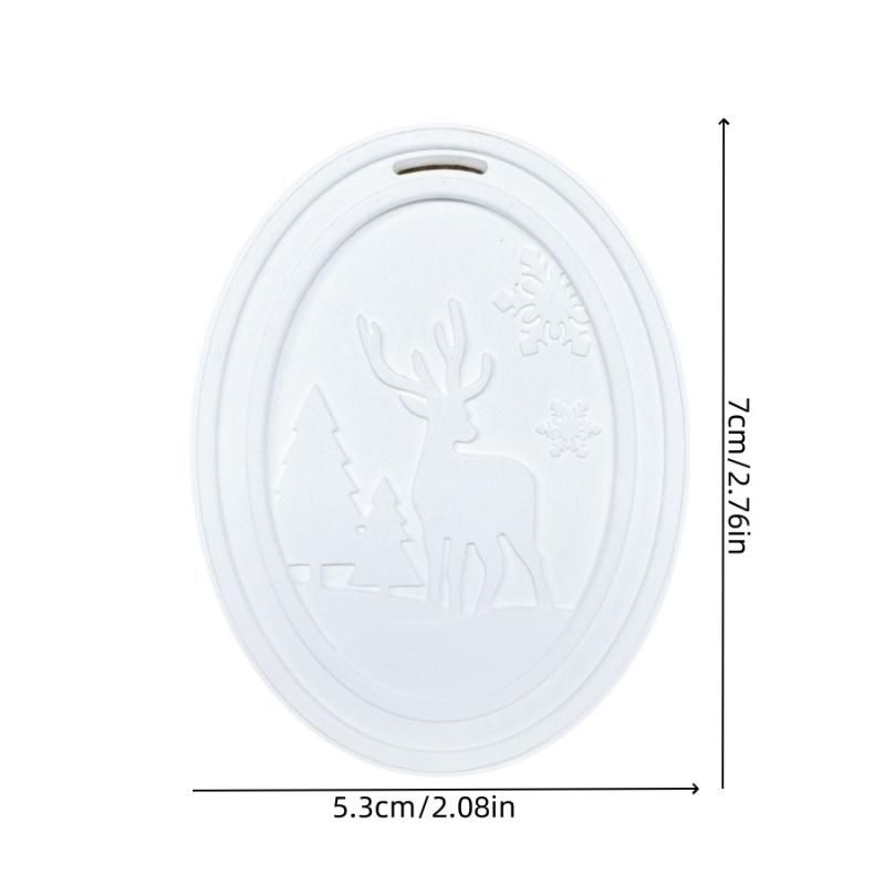 1pcChristmas Reindeer Car Plaster Aromatherapy Car Interior Christmas Tree Hanging Decoration Bathroom Bedroom Wardrobe Diffuser