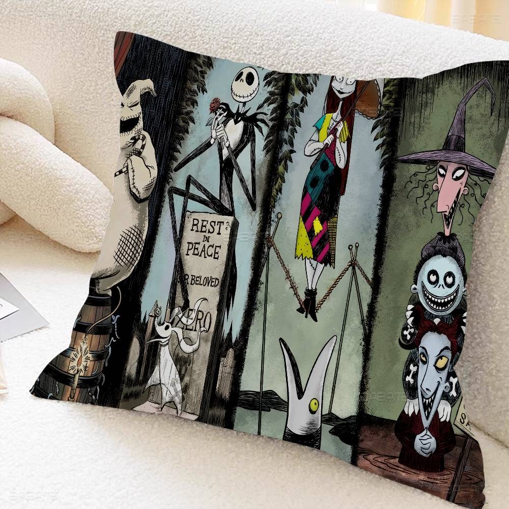 Anime The N-Nightmare B-Before C-Christmas Pillow Gift Home Office Decoration Pillow Bedroom Sofa Car Cushion CoverPillow Case 12x12Inch