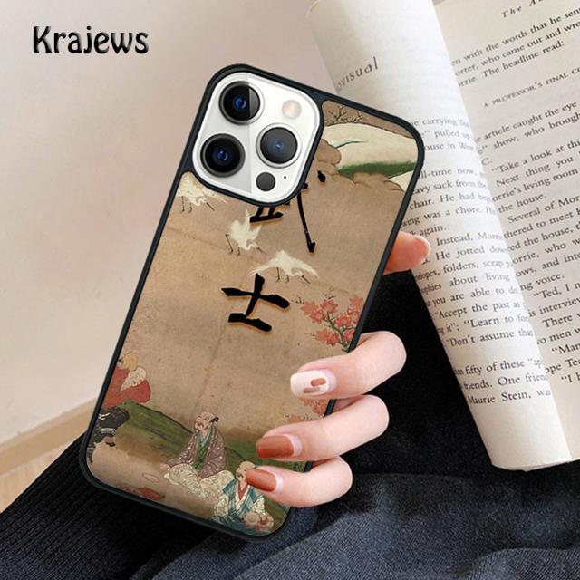 Japanese Samurai Art Soft Phone Case For iPhone 17 Air 16 15 14 Max Plus 11 12 13 Pro Max Phone Cover Coque Fundas