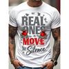 European Sizes Real Onese In Silence T-Shirt | Money Graphic Tee, Motivational Slogan, Cash Flow Apparel, Hustle Culture Fashion