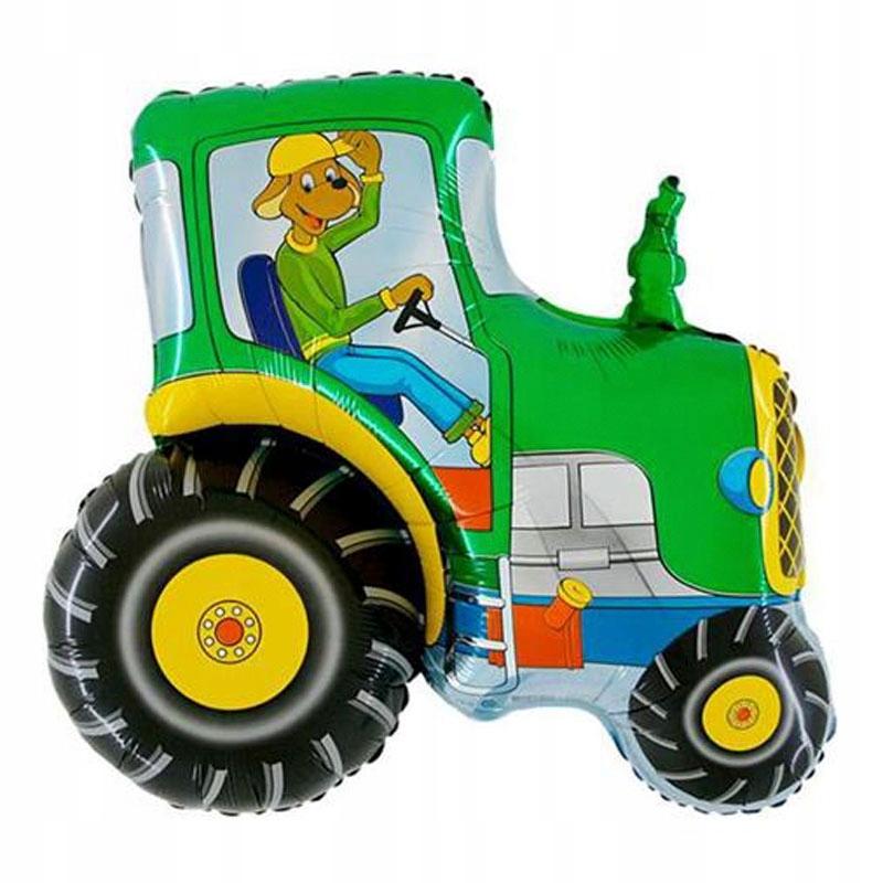 Balon Foliowy Traktor Zielony 21", 1 Szt.